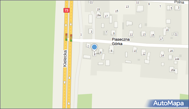 Piaseczna Górka, Żurawia, 4, mapa Piaseczna Górka