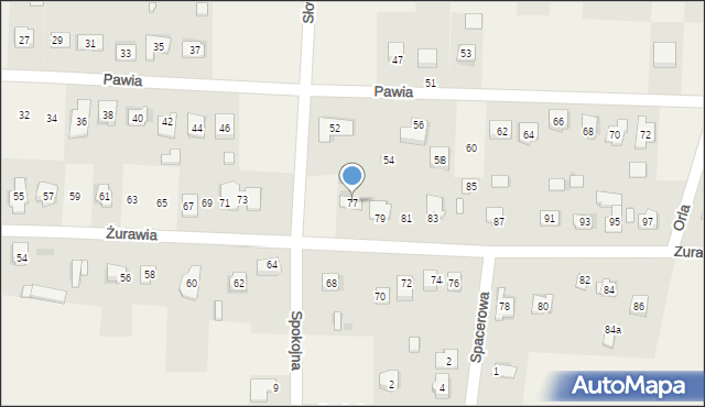 Piaseczna Górka, Żurawia, 77, mapa Piaseczna Górka