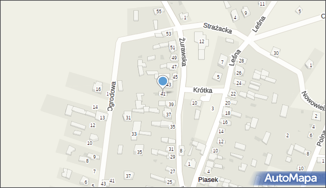 Piasek, Żurawska, 41, mapa Piasek
