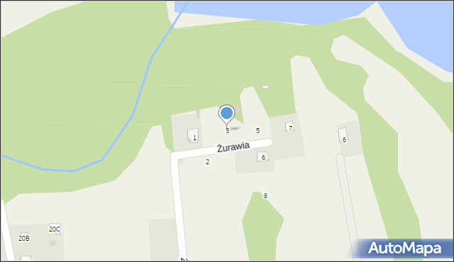 Płociczno, Żurawia, 3, mapa Płociczno