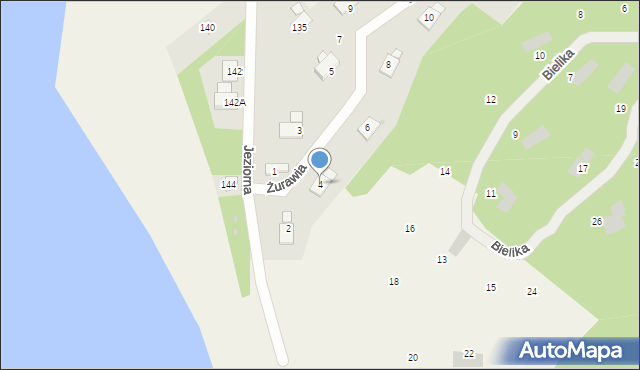 Pluski, Żurawia, 4, mapa Pluski