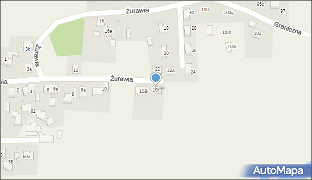 Poręba, Żurawia, 10c, mapa Poręba