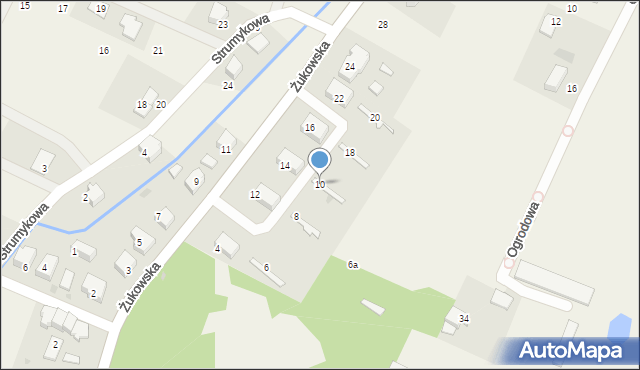 Przyjaźń, Żukowska, 10, mapa Przyjaźń