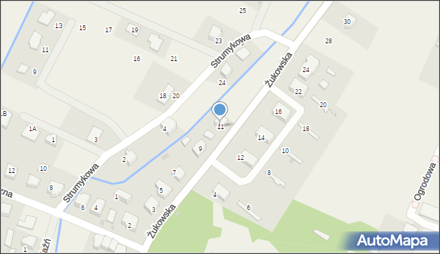 Przyjaźń, Żukowska, 11, mapa Przyjaźń