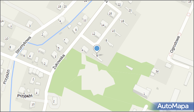 Przyjaźń, Żukowska, 6, mapa Przyjaźń
