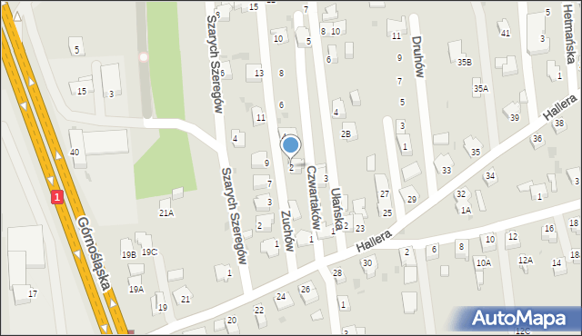 Pszczyna, Zuchów, 2, mapa Pszczyny