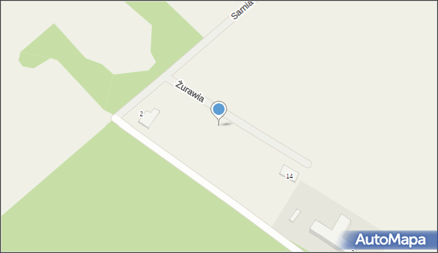 Racot, Żurawia, 6, mapa Racot