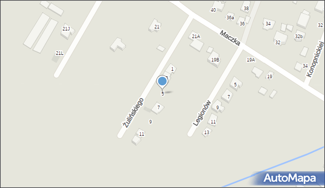 Radzymin, Żulińskiego Romana, 5, mapa Radzymin