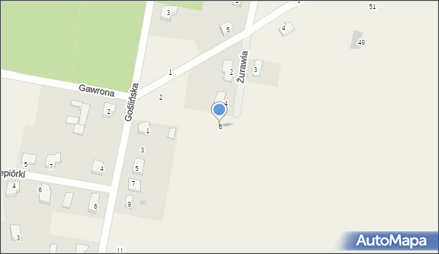 Rakownia, Żurawia, 6, mapa Rakownia