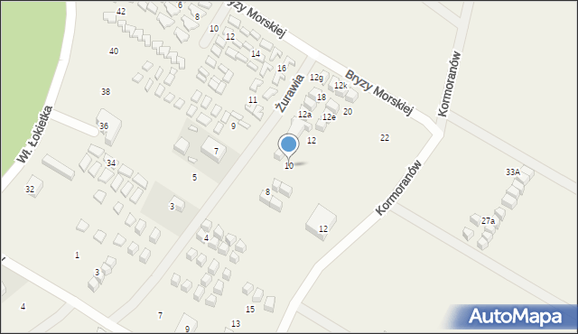 Rewal, Żurawia, 10, mapa Rewal