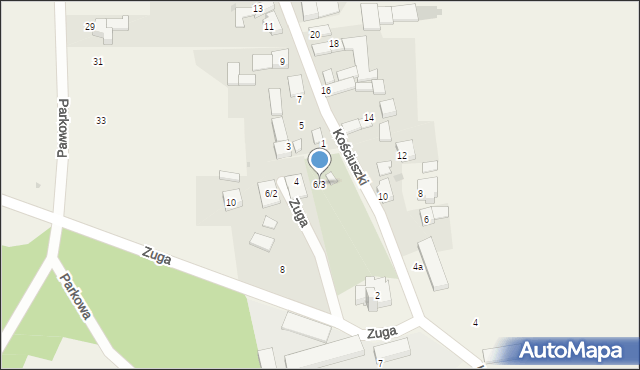 Rogów Opolski, Zuga Alojzego, ks., 6/3, mapa Rogów Opolski
