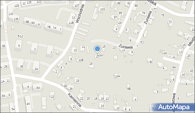 Ruda Śląska, Żurawia, 17, mapa Rudy Śląskiej