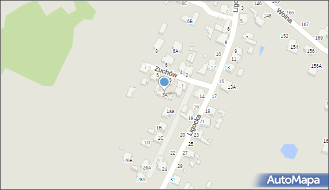 Rybnik, Zuchów, 3A, mapa Rybnika