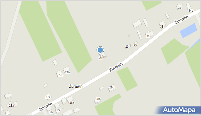 Rychwał, Żurawin, 28, mapa Rychwał