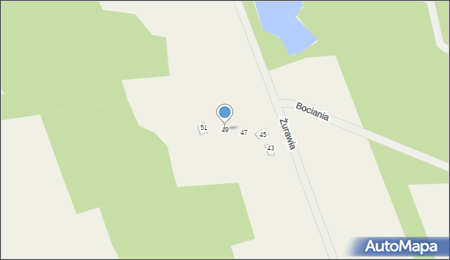 Sasino, Żurawia, 49, mapa Sasino