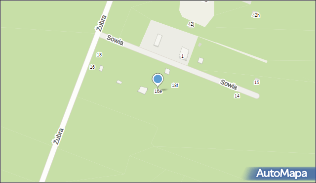 Siemianówka, Żubra, 16e, mapa Siemianówka