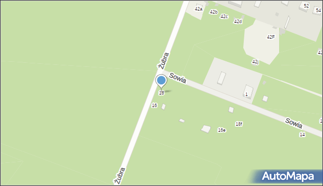 Siemianówka, Żubra, 18, mapa Siemianówka