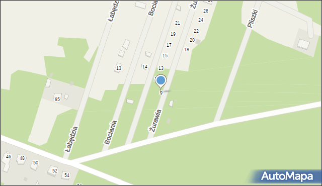 Siemianówka, Żurawia, 9, mapa Siemianówka