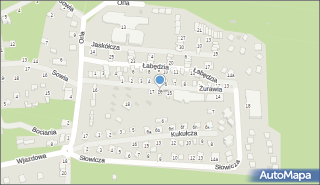 Sieraków, Żurawia, 16, mapa Sieraków