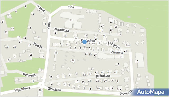 Sieraków, Żurawia, 4, mapa Sieraków