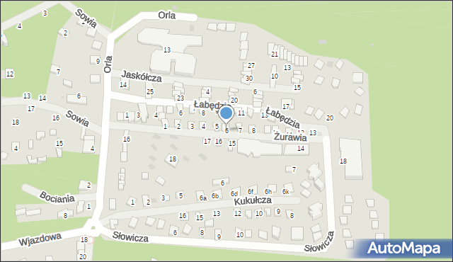 Sieraków, Żurawia, 6, mapa Sieraków