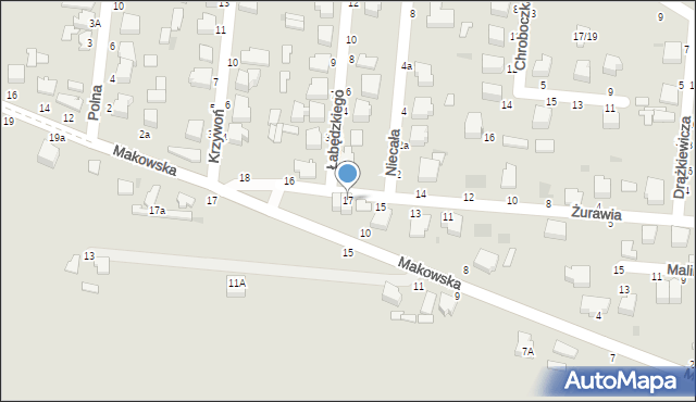 Skierniewice, Żurawia, 17, mapa Skierniewic