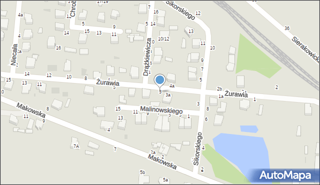Skierniewice, Żurawia, 3, mapa Skierniewic