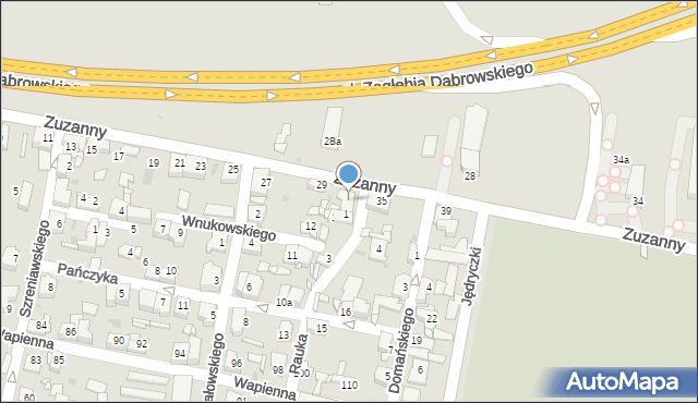 Sosnowiec, Zuzanny, 31, mapa Sosnowca