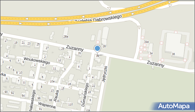 Sosnowiec, Zuzanny, 39, mapa Sosnowca