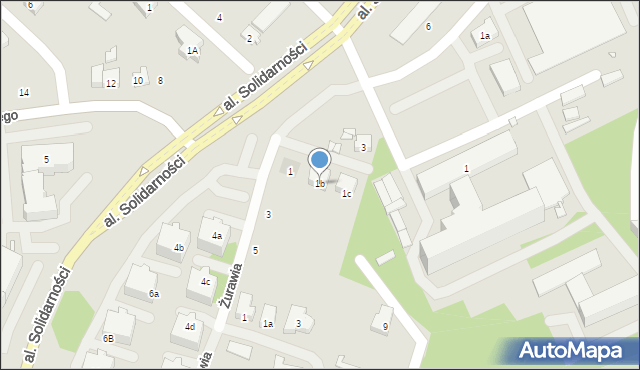 Śrem, Żurawia, 1b, mapa Śrem