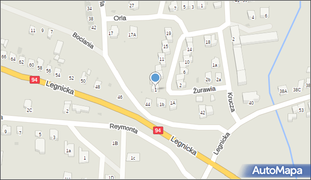 Środa Śląska, Żurawia, 1, mapa Środa Śląska