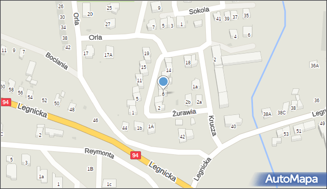 Środa Śląska, Żurawia, 6, mapa Środa Śląska