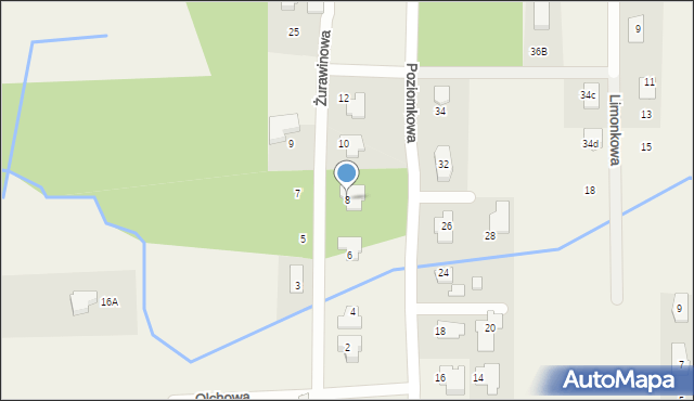 Stara Wieś, Żurawinowa, 8, mapa Stara Wieś