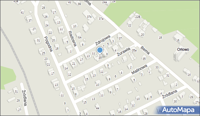 Starachowice, Żurawia, 10, mapa Starachowic