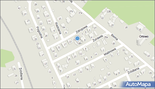 Starachowice, Żurawia, 12, mapa Starachowic