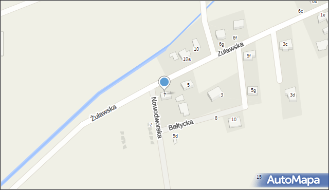 Stegna, Żuławska, 7, mapa Stegna