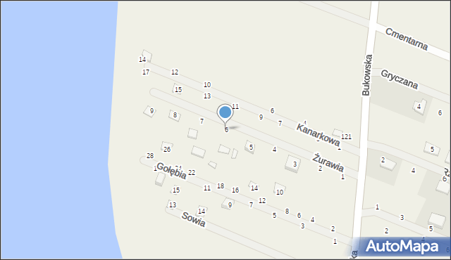 Strykowo, Żurawia, 6, mapa Strykowo