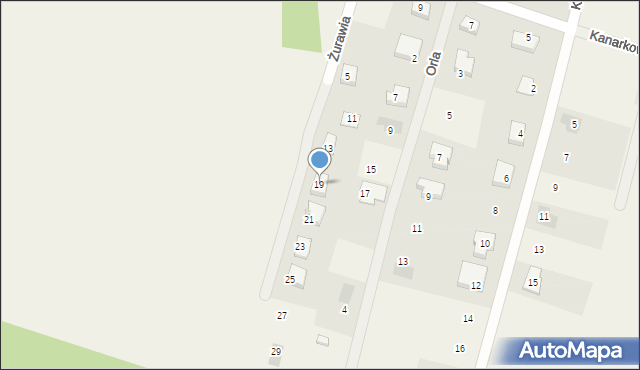 Sucha Górna, Żurawia, 19, mapa Sucha Górna