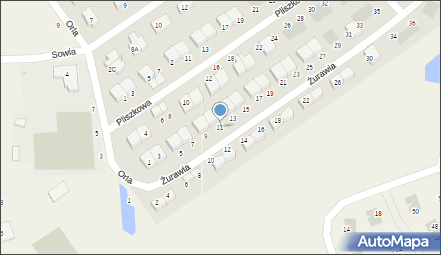 Suchy Dwór, Żurawia, 11, mapa Suchy Dwór