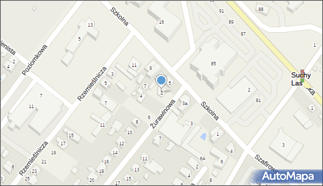Suchy Las, Żurawinowa, 2, mapa Suchy Las