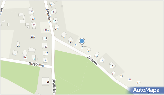 Sulęczyno, Żurawia, 7, mapa Sulęczyno