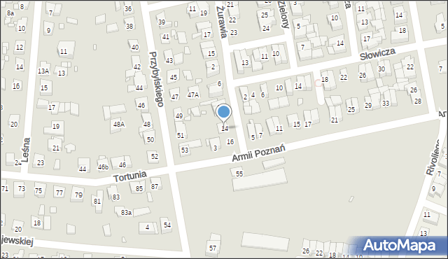 Swarzędz, Żurawia, 14, mapa Swarzędz