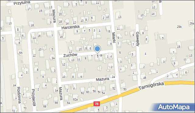 Świerklaniec, Zuchów, 5, mapa Świerklaniec