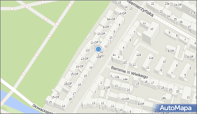 Szczecin, Żupańskiego Jana, 12a, mapa Szczecina