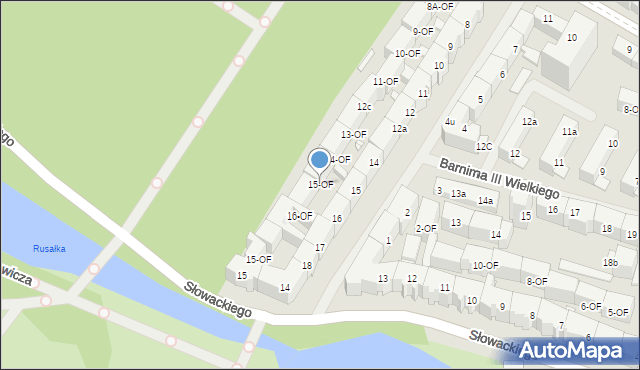 Szczecin, Żupańskiego Jana, 15-OF, mapa Szczecina