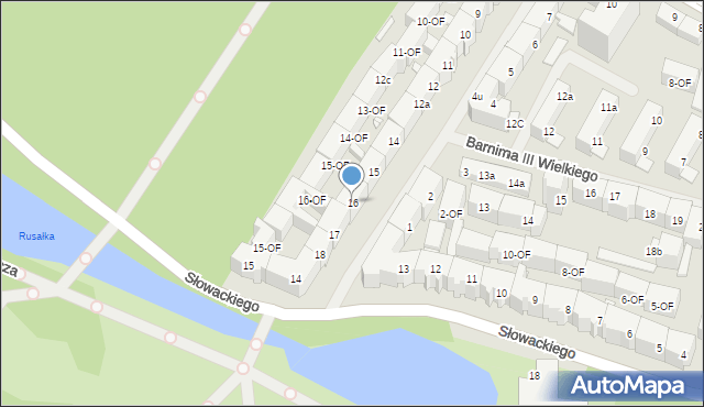 Szczecin, Żupańskiego Jana, 16, mapa Szczecina