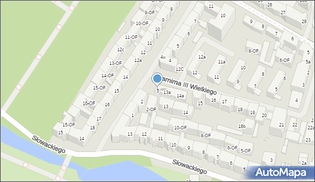 Szczecin, Żupańskiego Jana, 3, mapa Szczecina