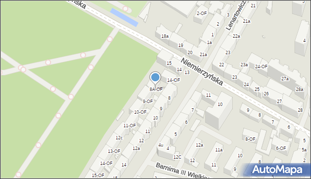 Szczecin, Żupańskiego Jana, 8A-OF, mapa Szczecina