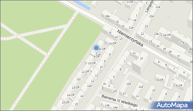 Szczecin, Żupańskiego Jana, 9-OF, mapa Szczecina