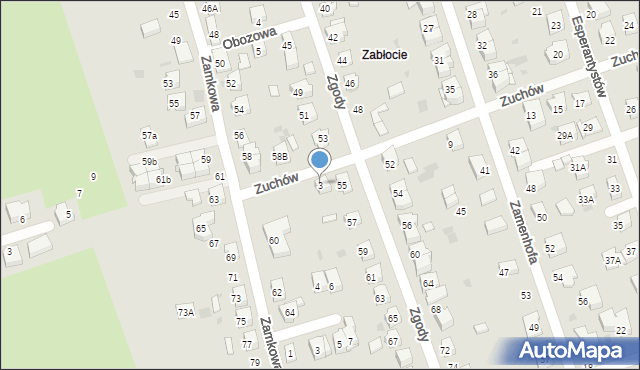 Tarnów, Zuchów, 3, mapa Tarnów